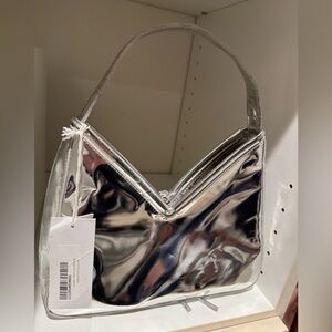 Reformation Medium Chiara Bag in Mirror Metallic [FLAWED]